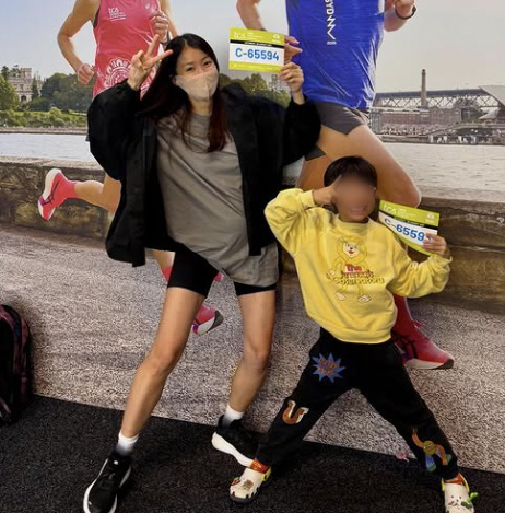 Divorce Lee Si-young, let's run well with the child in her belly participating in the Australian Marathon with a full-term D-line