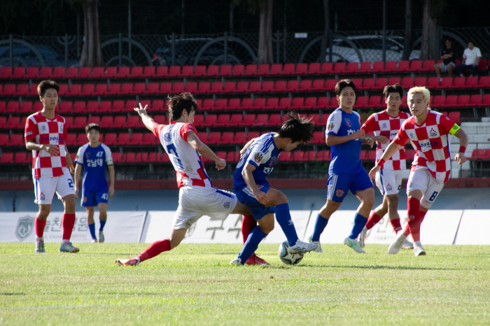 Cho Woo-ryeong's dramatic winning goal A new history of reaching the top for the first time in four consecutive years at Hannam University, overpowering Honam University 10