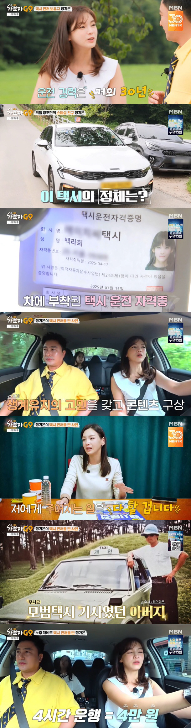 Jeong Ga-eun, a single mom, became a taxi driver for a living, earning 40,000 won in four hours