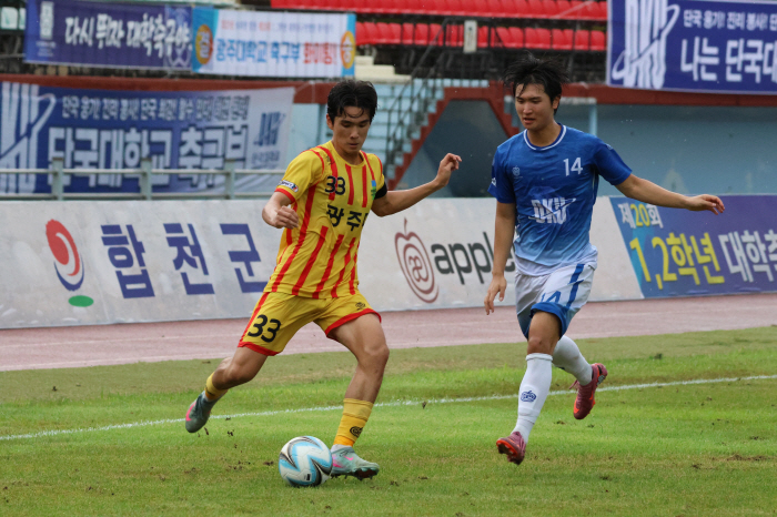  Cho Min-seo → Lee Yoon-sung, Dankook University, grabs Gwangju University's 20th consecutive goal and wins the first championship summer tournament of the first 1st and 2nd graders