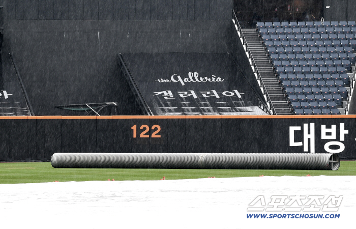 The ground is still holding up, but will the Samsung Hanwha match be postponed to Monday? 