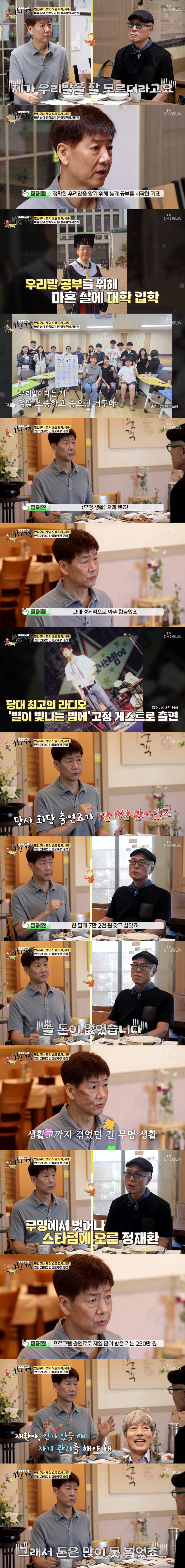 Jeong Jae-hwan confessed to living in obscurity for 8 years and 70,000 won per month ♥ Wife, no rice (Baekbangi)