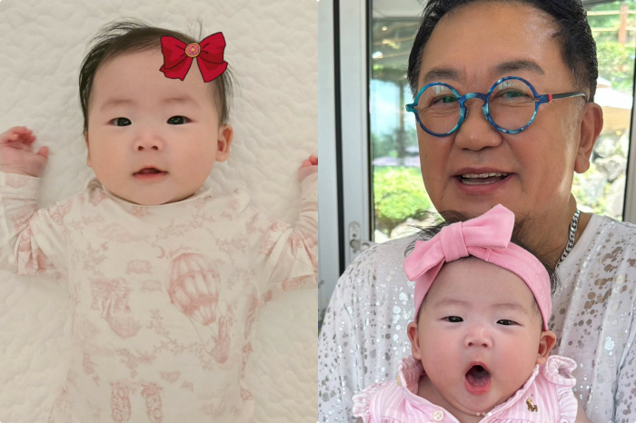 Lee Yongsik, hugging your granddaughter. Hello, I'm Woniel, growing up