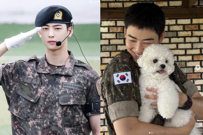 Military Cha Eun-Woo, younger brother is handsome and younger sister is pretty too. Automatic disarmament