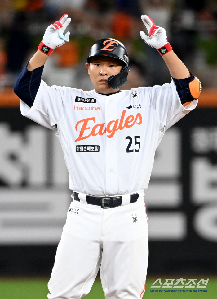  Kim Tae-yeon has a two-run double with no outs and a full base chance