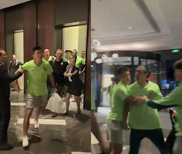 This is the controversy over the player who ran out of the elevator and vented his anger on the fans...On-site chaos → Quick repair