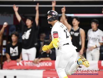  Ahn Hyunmin, two-run shot, cheering colleagues