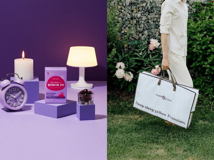CJ WellCare Melamate X Ebjari Sleep & Sleep operates a pop-up store at Starfield Market's Jukjeon branch until the 18th