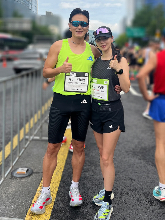 Jin Tae-hyun Can Do It on Cancer Surgery Wound Band76 days of surgery ♥ I ran with Park Si-eun