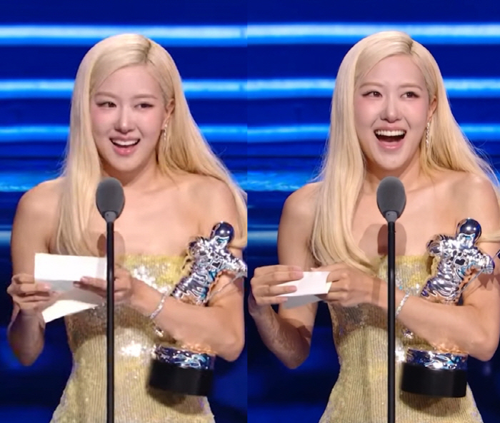 Rosé, how do you feel about winning the MTV VMA Grand Prize in Korean for the first time? I love BLACKPINK. 