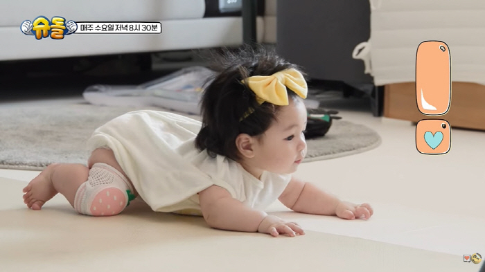 Shim Hyung Tak succeeded in crawling on the 216th. I'm proud of the rice cake effect