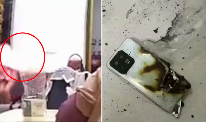 The smartphone explosion in hand...a three-year-old serious burn