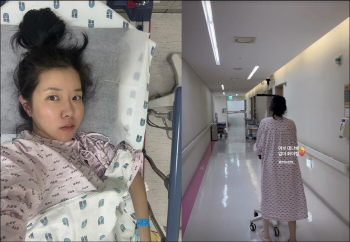 Emergency C-section Kim Ji-hye is recovering from pregnancy poisoning...First update after giving birth to twins