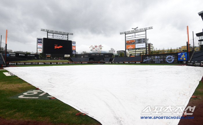 Eventually, the game will be held on Monday...Daejeon Kiwoom Hanwha Games Rain Cancellation
