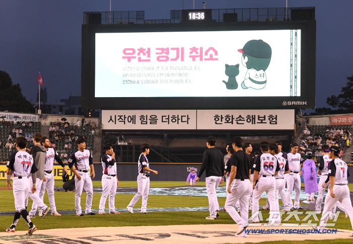  Rain in Jamsil cancels rain against LGNC