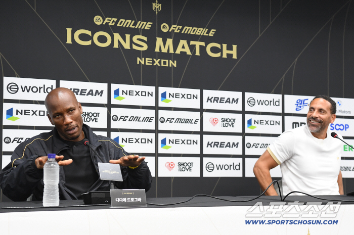  Drogbaferdinand, from the press conference, is full of life