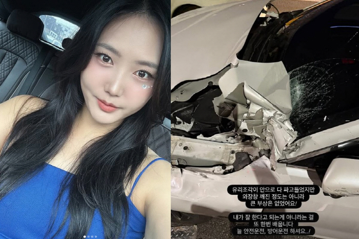 Dolsing 3 Byun Hye-jin, a car that was devastatedly torn by a car accident...I'm glad I didn't get any serious injuries