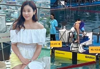 Hyun-young succeeded in farming her children. I'm proud of my daughter for setting a personal record for swimming competitions