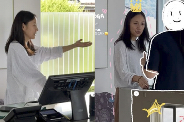 Lee Hyo-ri, who sings Gwangcle, corrects her postures