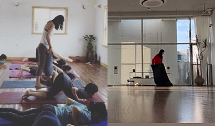 Lee Hyo-ri, prepare a mat for students. Yogawon's busy morning