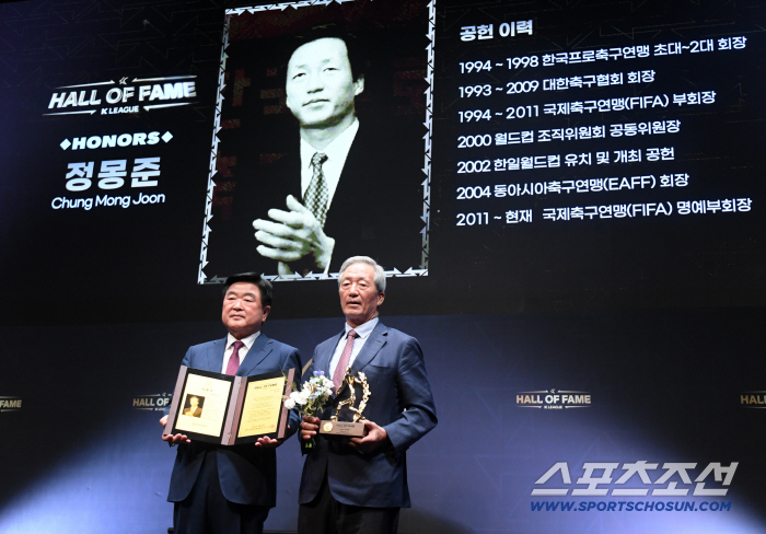  Chairman Chung Mong-joon inducted in the K League Hall of Fame Contributor category