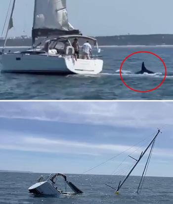 Two yachts sank after a series of attacks on killer whales...As a joke?