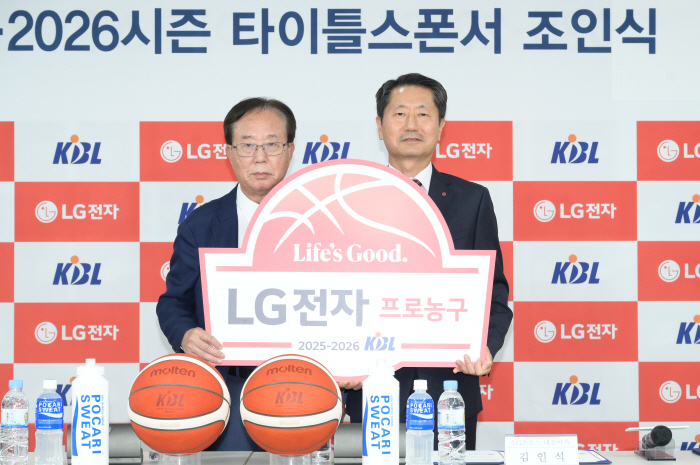 KBL 2025-2026 Season Professional Basketball Sponsor LG Electronics' title