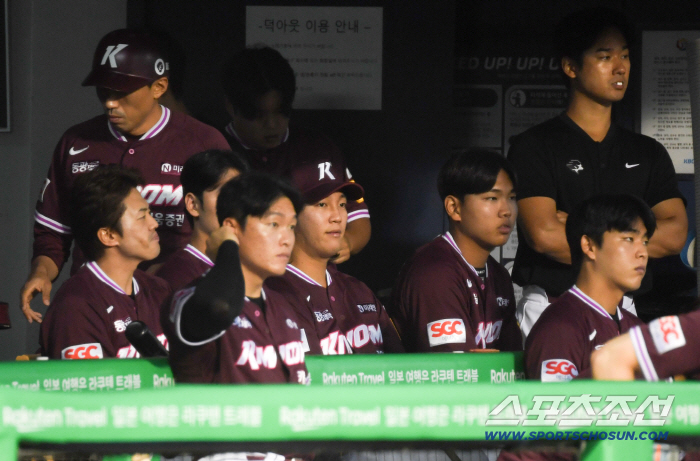  Ahn Woojin wearing Kiwoom uniform