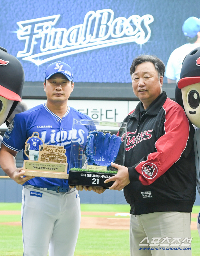 I had a lot of good memories in Jamsil, Oh Seung-hwan's last Jamsil Stadium. The gift that LG gave was...