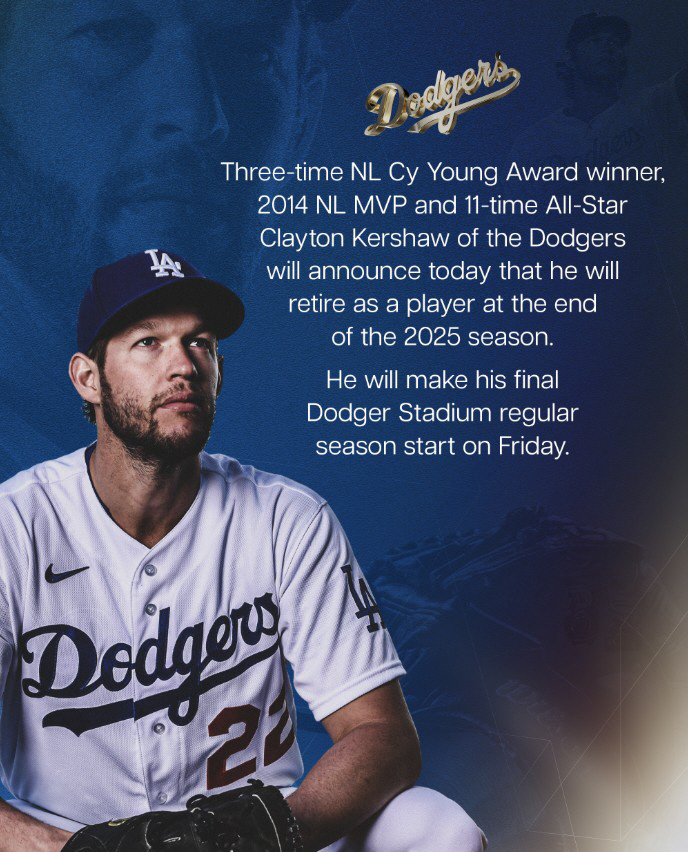 Looking at Kershaw's retirement, the best player in L.A. history, Ohtani also imagines eight years later 