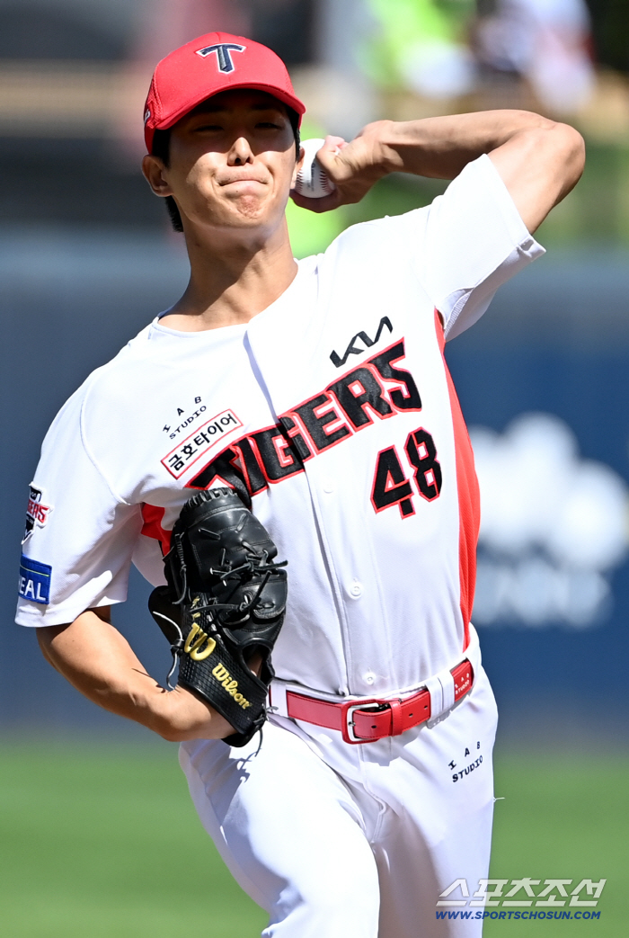  KIA starter Lee Eui-ri's hard throw