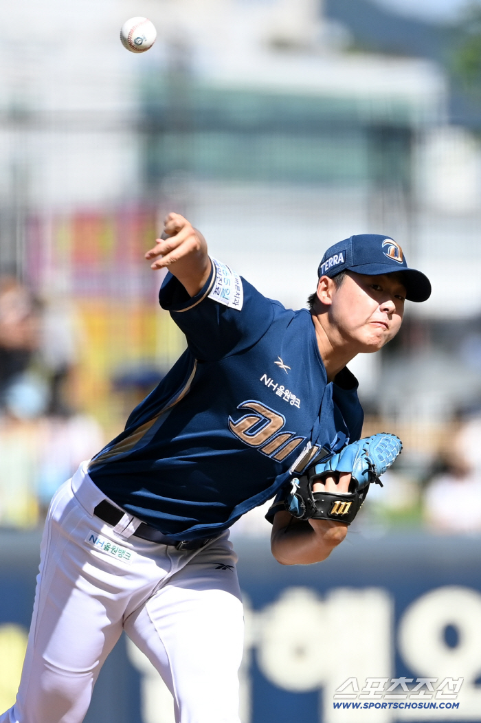  NC starter Kim Tae-kyung's hard throw