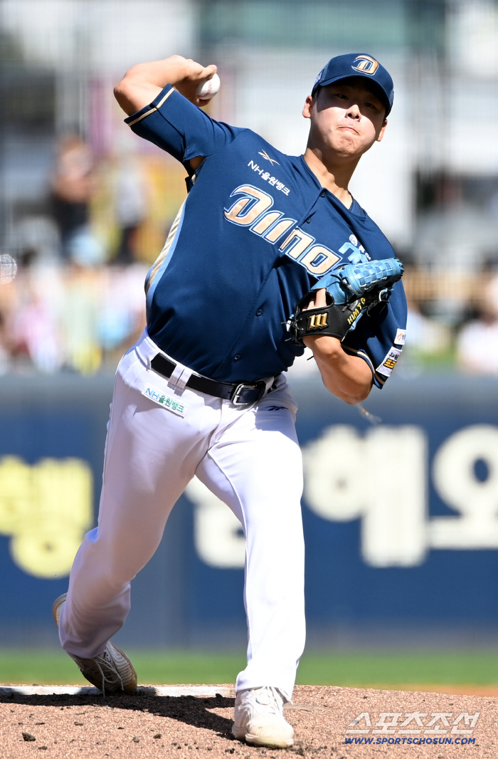  NC starter Kim Tae-kyung's hard throw