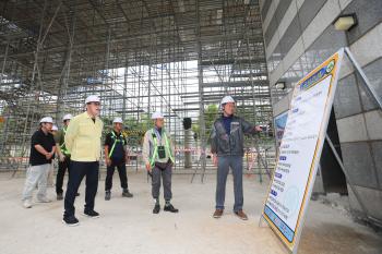 Safety, everything's fine! Sports Promotion Corporation promotes safety inspection of construction sites in high-level construction sites