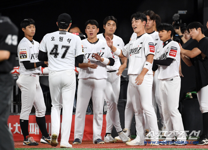  KT Wiz Oh Wonseok got the hang of it today