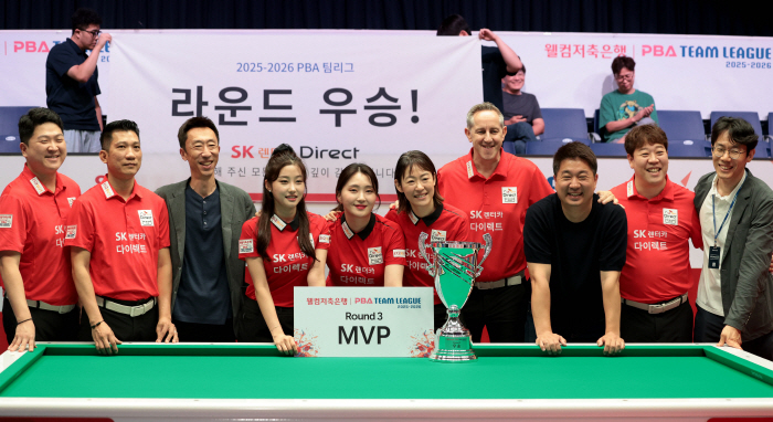 SK Rent-A-Car, who won the third round of the perfect PBA team league from start to finish, finished with eight consecutive wins