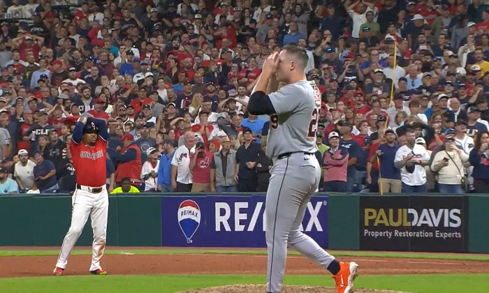 CLE's designated hitter who was hit in the face by a 160-kilometer fastball was transferred to the hospital, and he was surprised that he was unable to throw the pitcher properly