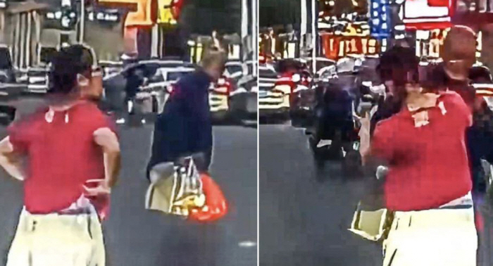 I helped a jaywalking old man, but I got slapped...Good will has returned to violence