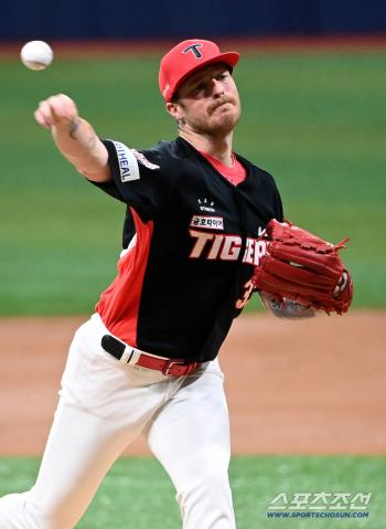  KIA starter Oler's hard throw