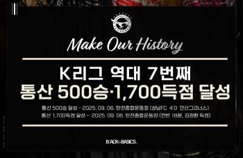 Seongnam, the seventh K-League club record, achieved 500 wins and 1,700 points at the same time since the foundation of the club