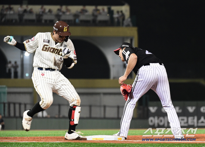  Son Seongbin can't step on the base and he's out