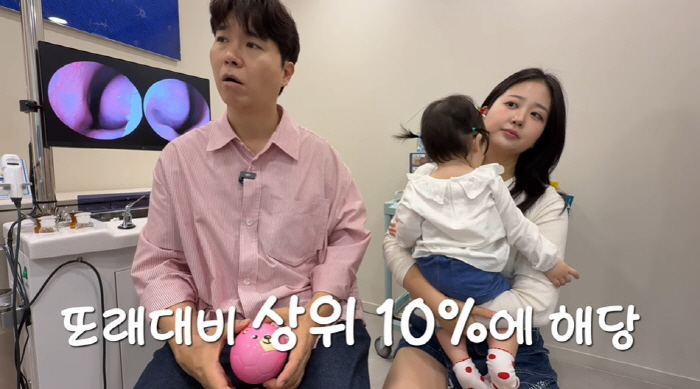 Park Soo-hong's 11-month-old daughter can be a small face  top 10% tall model (Happy Da-hong)