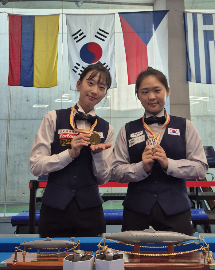 Two podiums are from Korea! K Power, Kim Ha-eun, 2nd place Choi Bom, who shook the World Women's 3 Cushion Championship, performed well as tied for 3rd place