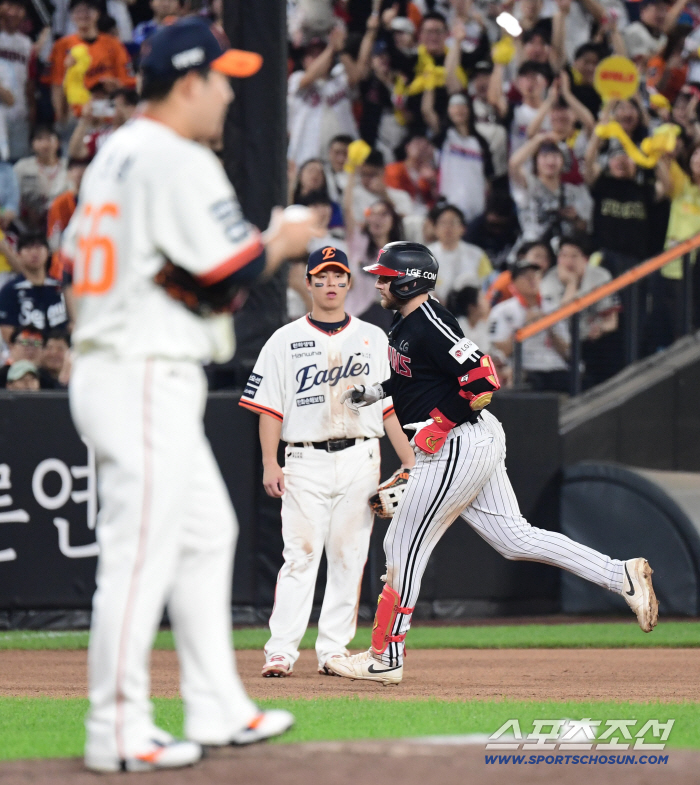  LG Austin Hanwha Ju Hyun-sang's solo shot against him