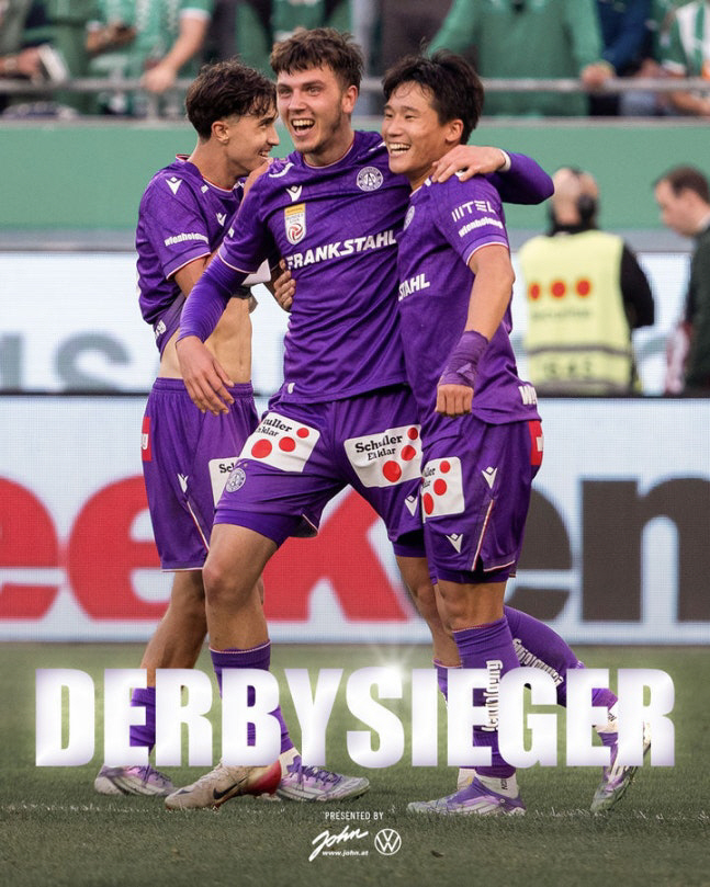 Lee Tae-seok, fullback of Korea University, and Binderbier's debut goal on the European stage!I'm happy to score a goal in the big derby
