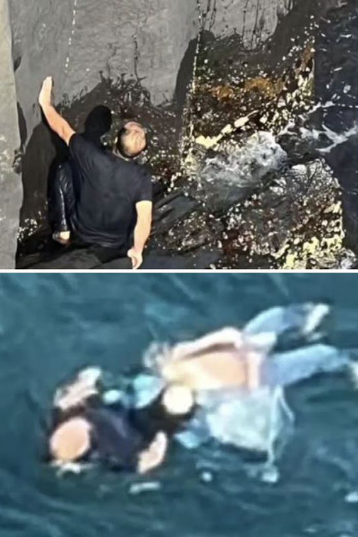 Rescuing an uncomfortable tourist, a woman who fell into the sea...a respect for a hero