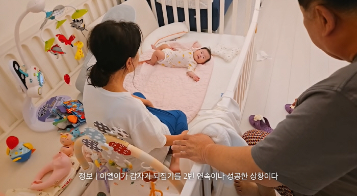 Lee Yongsik who fell in love with his 4-month-old granddaughter...You're all grown up now! Perfect! A tearful compliment