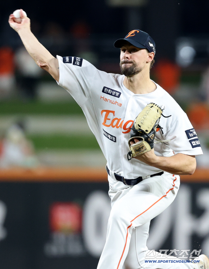  Hanwha starter Weiss' hard pitching