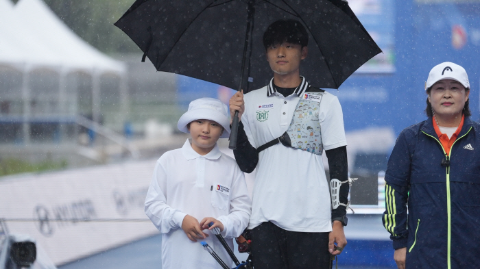  Recurve Kim Jong-woo's confident expression ahead of the semifinals of Jung Mong-gu Cup