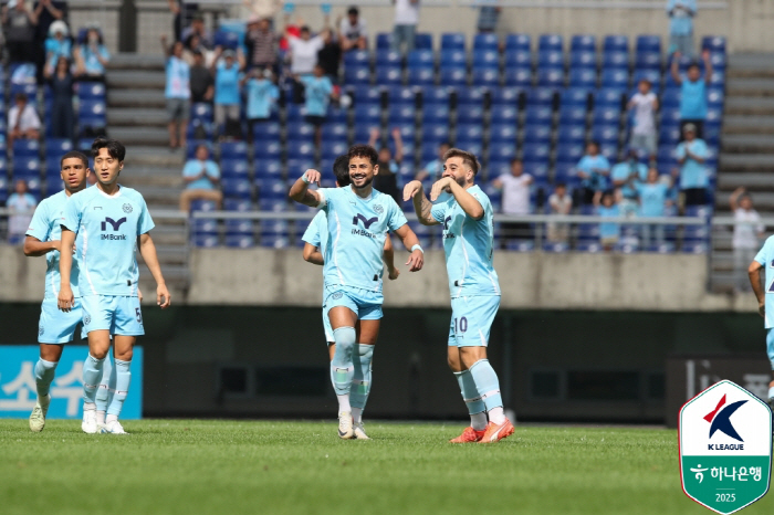  20 → 22 → 32 Cesinha's Daegu Crazy, PK 4 goals  1 exit, 32 thrilling wins by moonlight derby...11th place, Jeju by 6 points